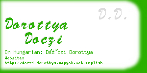 dorottya doczi business card